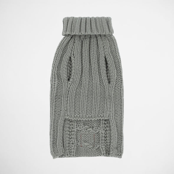 Cable Knit Sweater - Grey