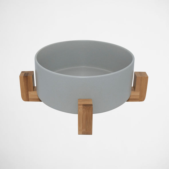 Ceramic Pet Bowl With Stand - Large