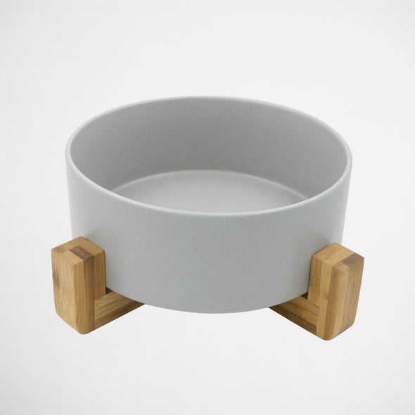 Ceramic Pet Bowl With Stand - Medium